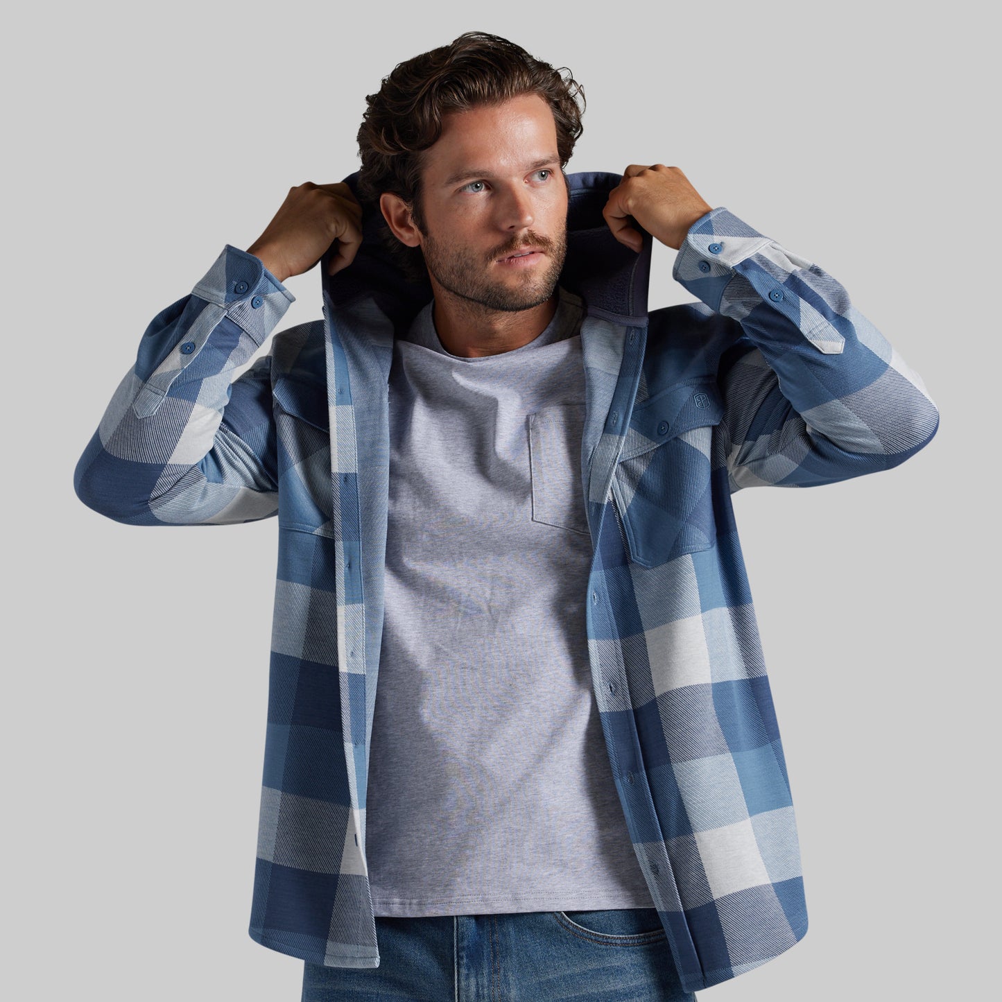 Hooded Woodsman Stretchy Flannel (Harrison)
