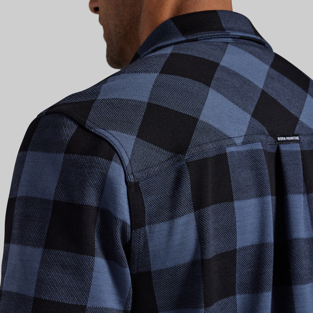 Woodsman Stretchy Flannel (Midnight Check)