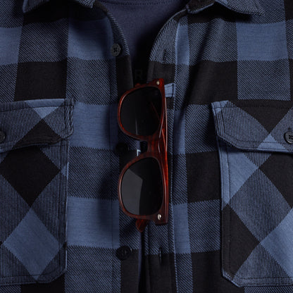 Woodsman Stretchy Flannel (Midnight Check)