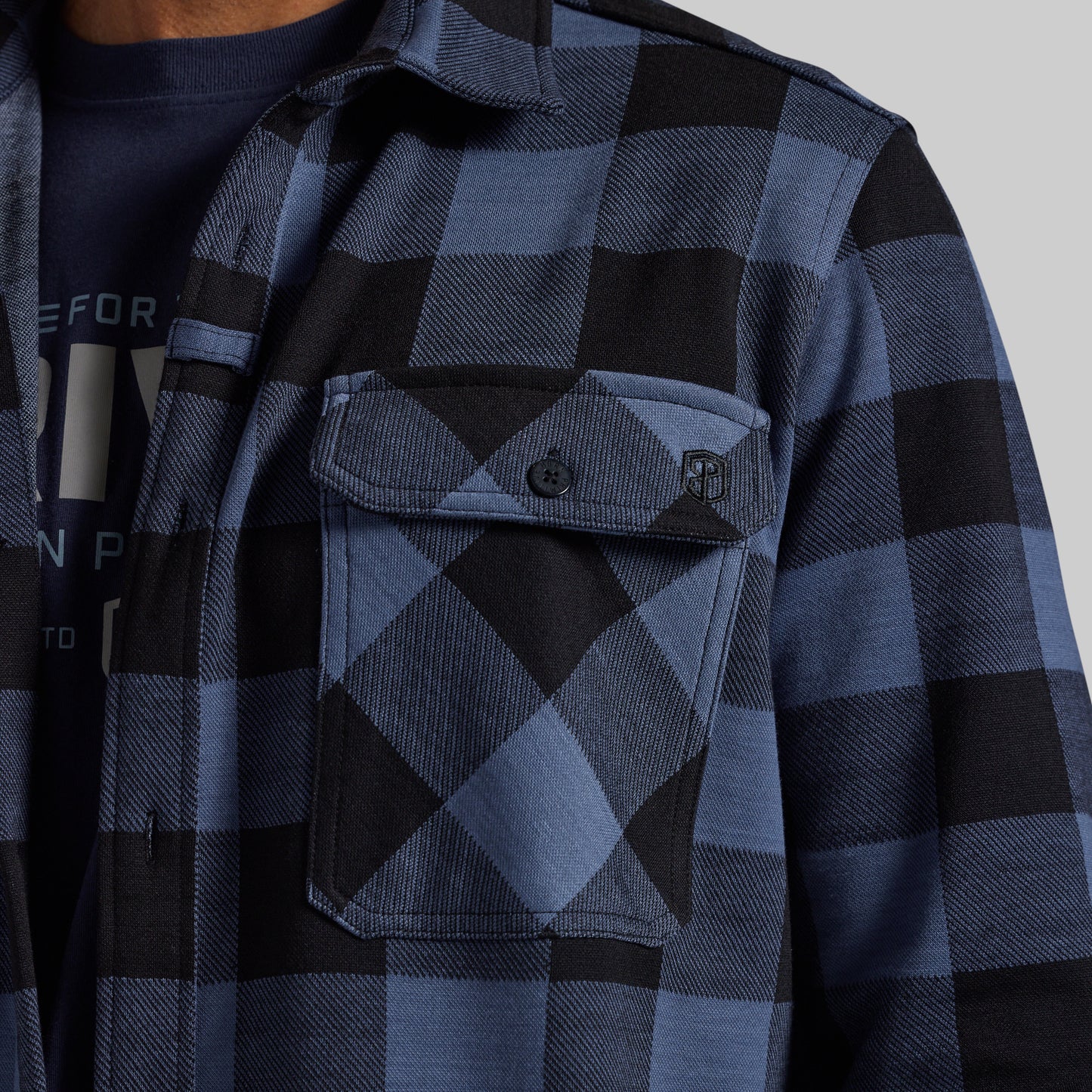 Woodsman Stretchy Flannel (Midnight Check)