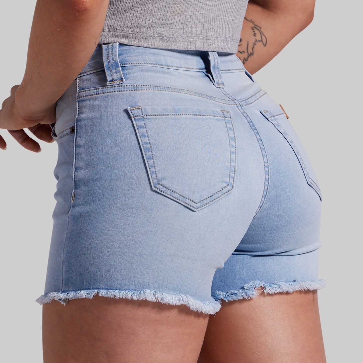 FLEX Stretchy Jean Short (Light Fade Wash)