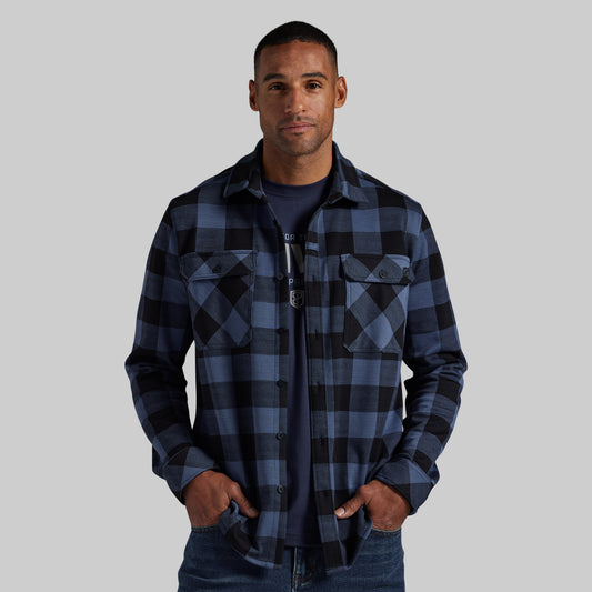 Woodsman Stretchy Flannel (Midnight Check)