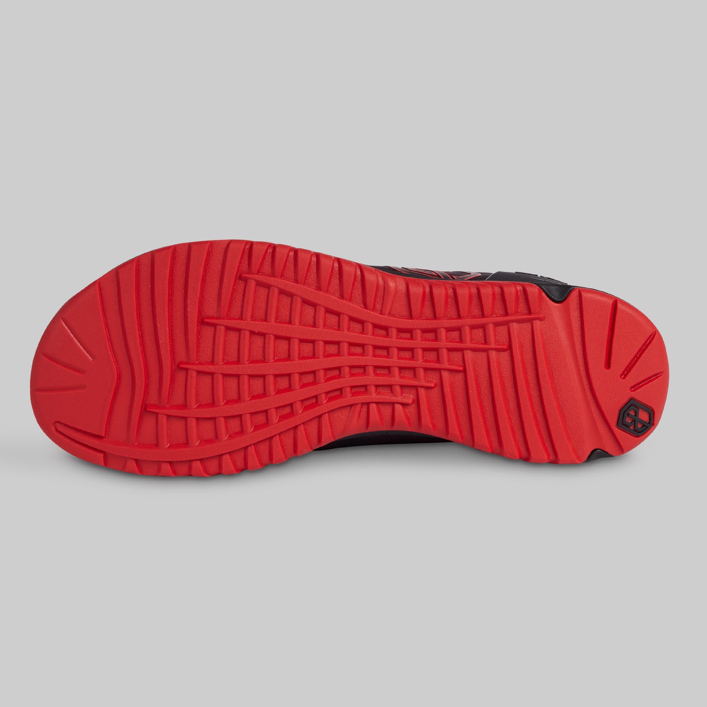 Close-up of a red sole on a gray background
