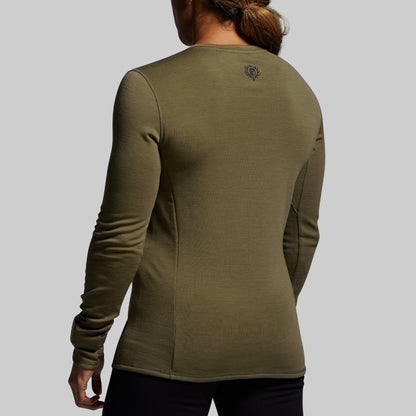 Women's Ridgeline Merino Thermal Top 165 (OD Green)