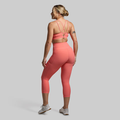 All or Nothing Capri w/ Pockets (Hot Peach)