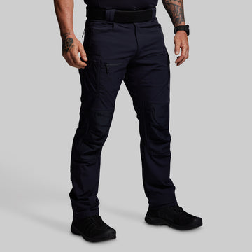 Op Assault Pant (Police Blue): front fit with black boots.