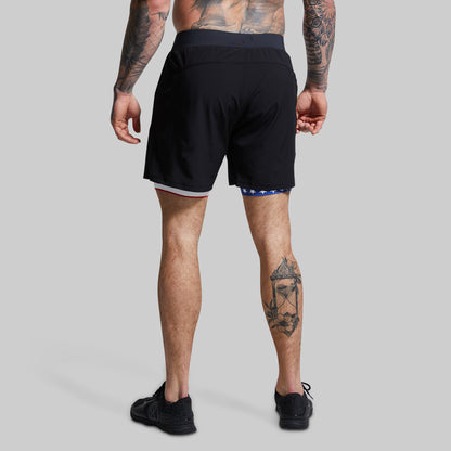 Versatile Short w/ Compression 7" (Black Liberty)