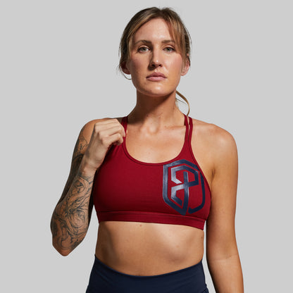 Warrior Original Sports Bra (Brand Strength-Wine)