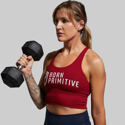 Crossfire Original Sports Bra (Brand Strength-Wine)