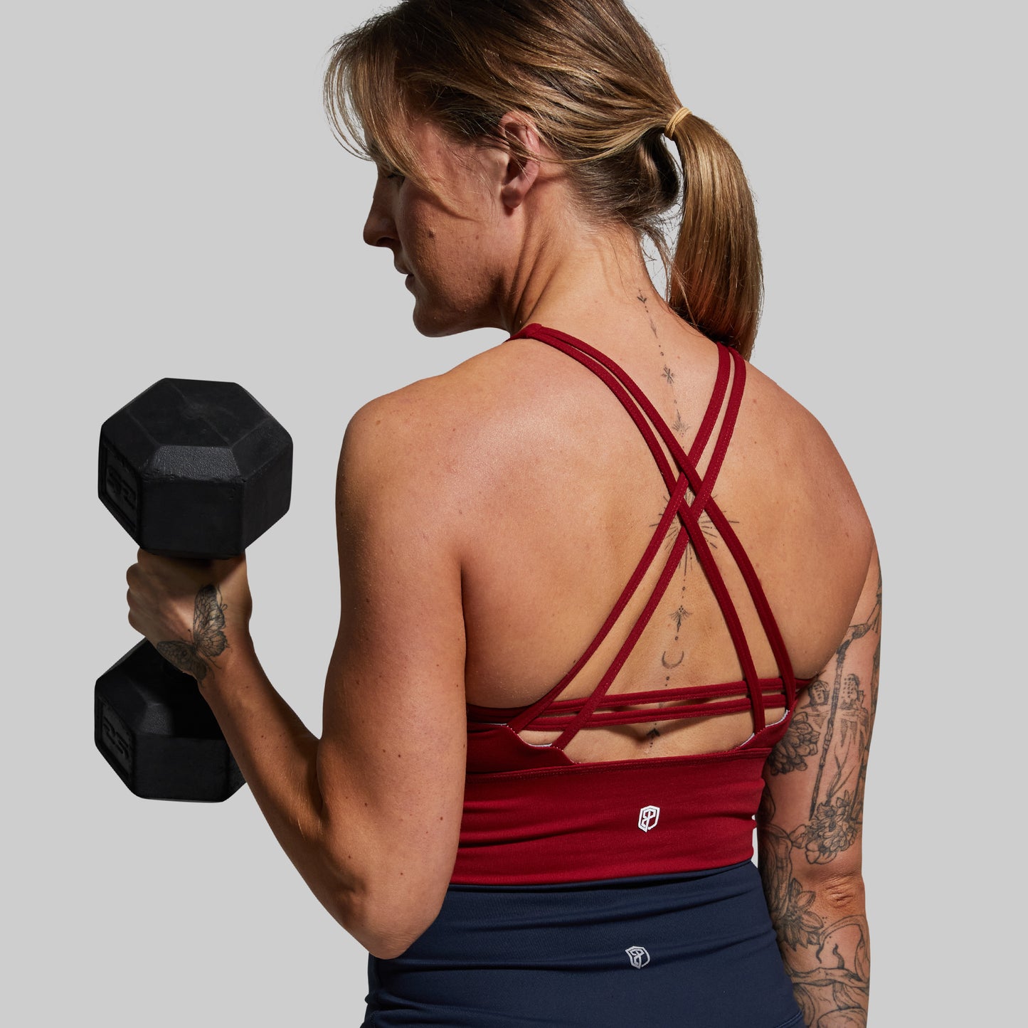 Crossfire Original Sports Bra (Brand Strength-Wine)