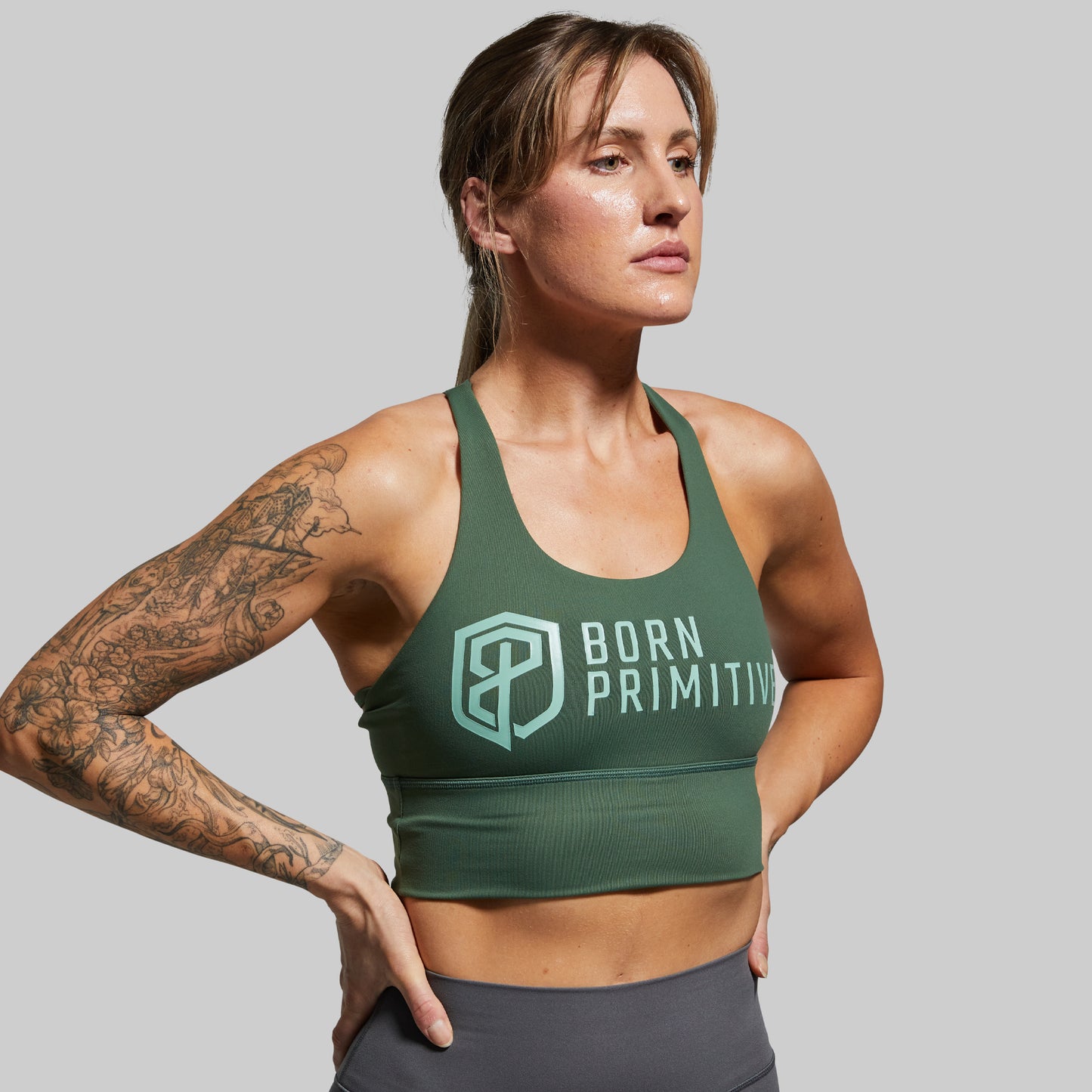 Crossfire Original Sports Bra (Brand Strength-Forest Green)