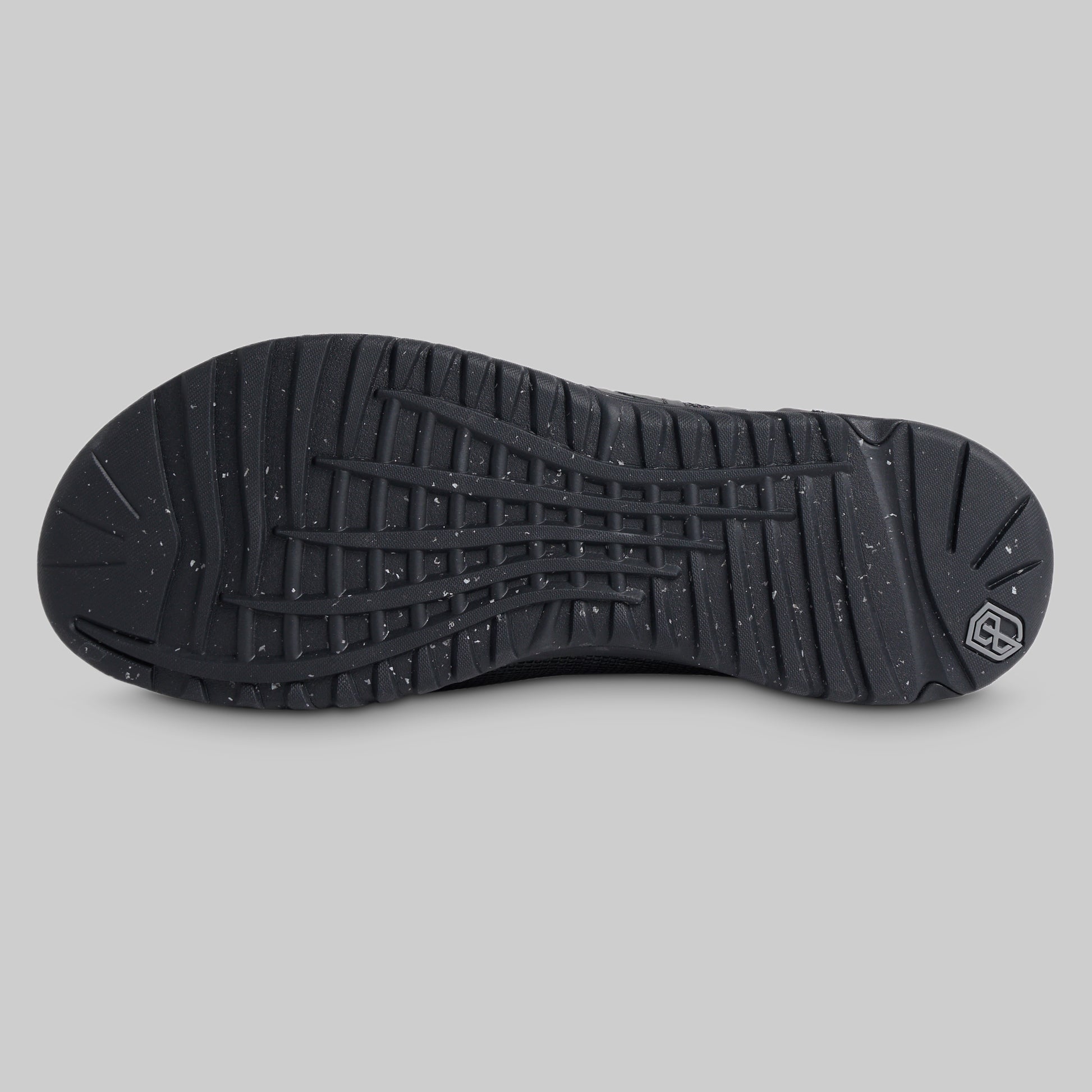 Black rubber outsole of the men's 9/11 Savage 1 training shoe