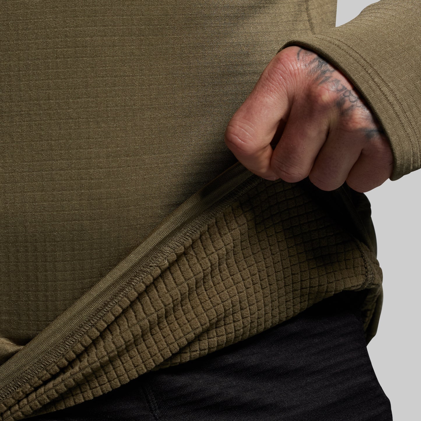 Quiver Grid Fleece Thermal Top (OD Green)