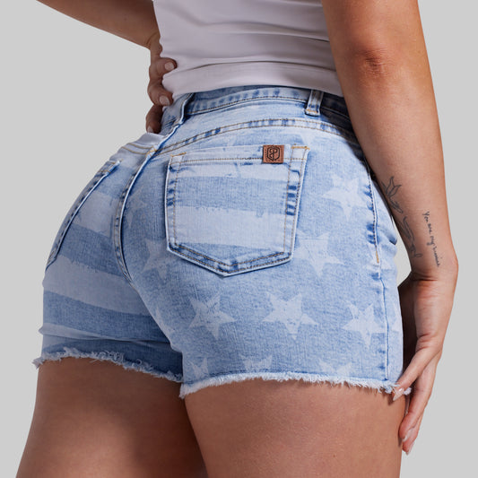 FLEX Stretchy Jean Short (Light Americana)