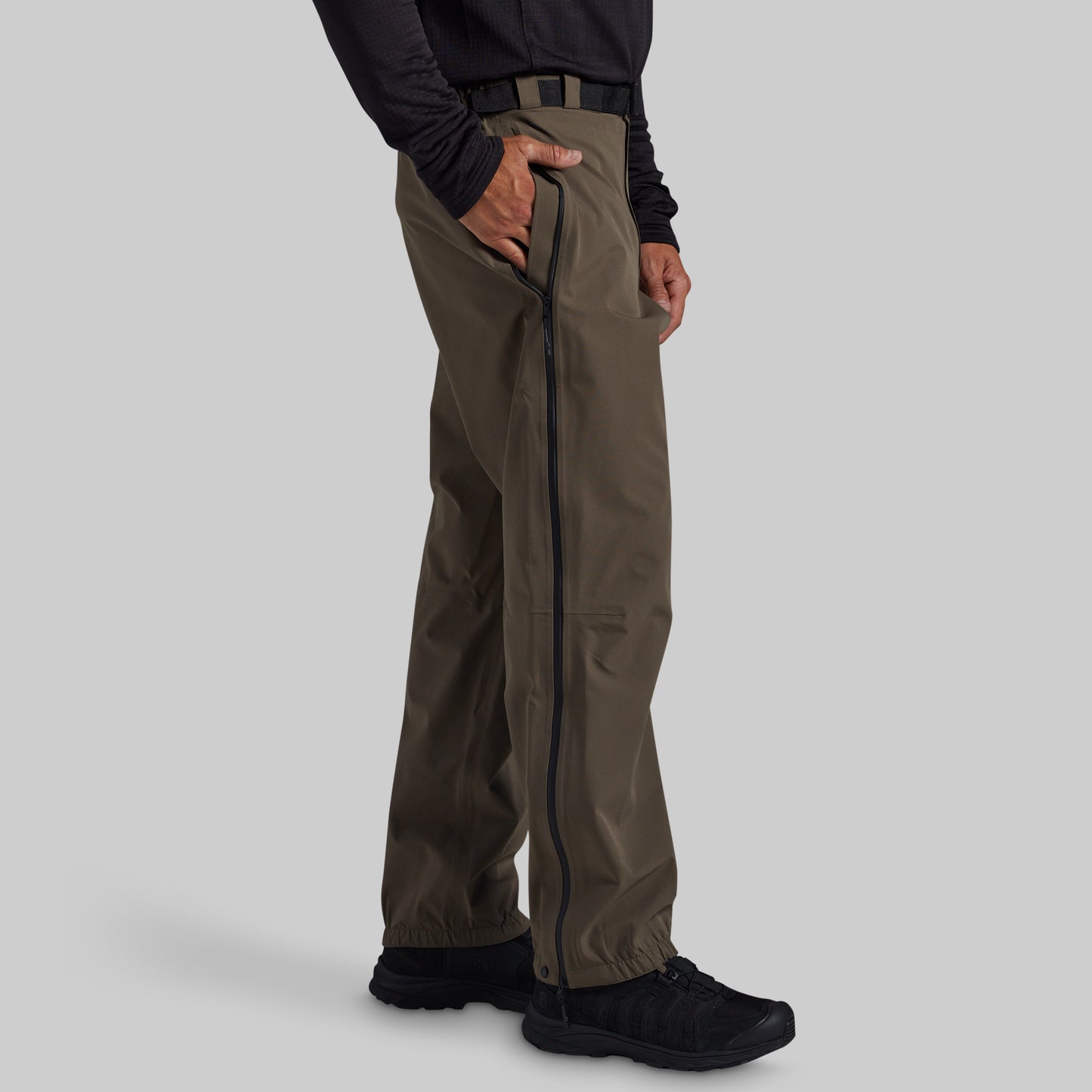 Side view of Ranger Green Mission FLEX Rain Pant 2.0