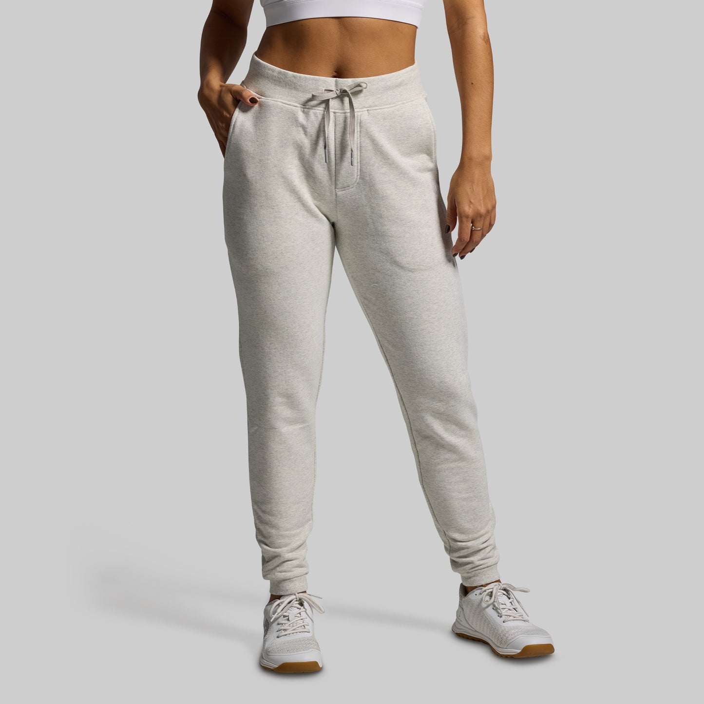 Women's Unmatched Jogger Set (Heather White)