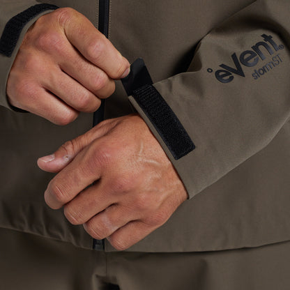 Adjustable hook-and-loop cuff on the Ranger Green Mission FLEX Rain Jacket 2.0