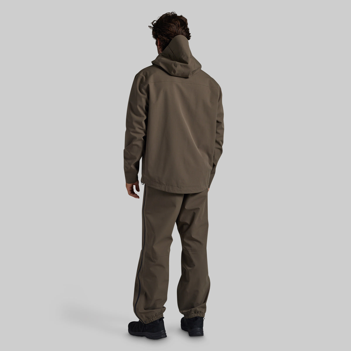 Back view of Ranger Green Mission FLEX Rain Jacket and Pant 2.0